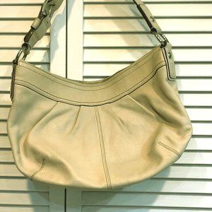 Coach Embossed Leather Hobo Purse
